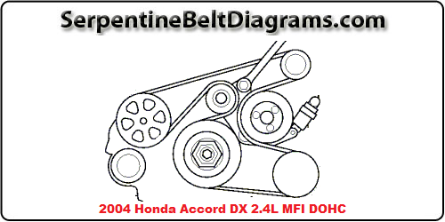 2004 Honda Accord DX 2.4L DOHC Serpentine Belt Serpentine Belt Diagrams